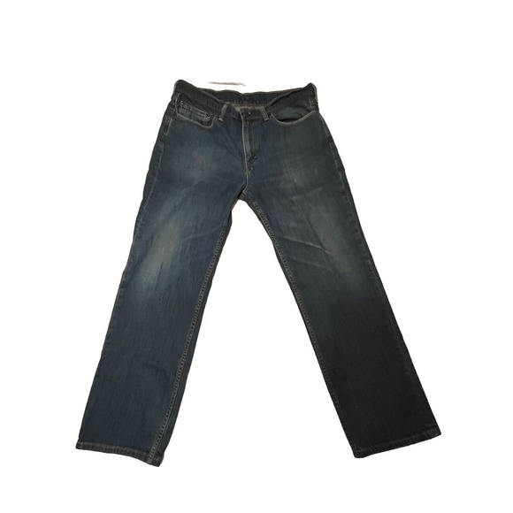 Levi's 514‎ Jeans Men's 36 x 30 (29) Straight Fit Low Rise Blue Denim Stretch - Picture 1 of 16